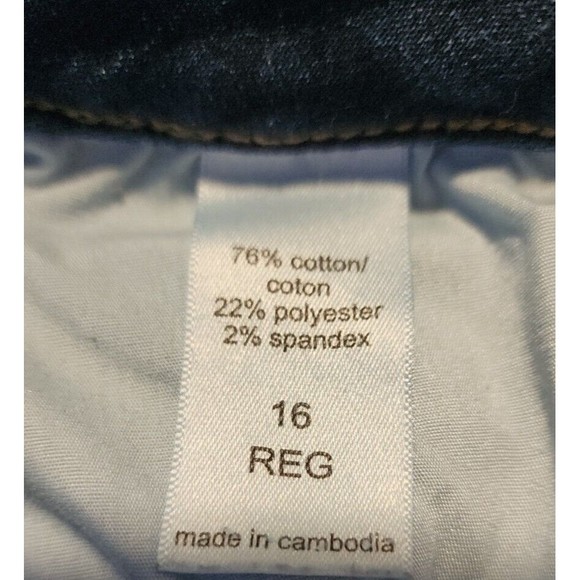 Maurices Jeans M Jeans Sz 16 Reg Womens High Rise Dark Wash Blue Denim Jeggings - Picture 10 of 11